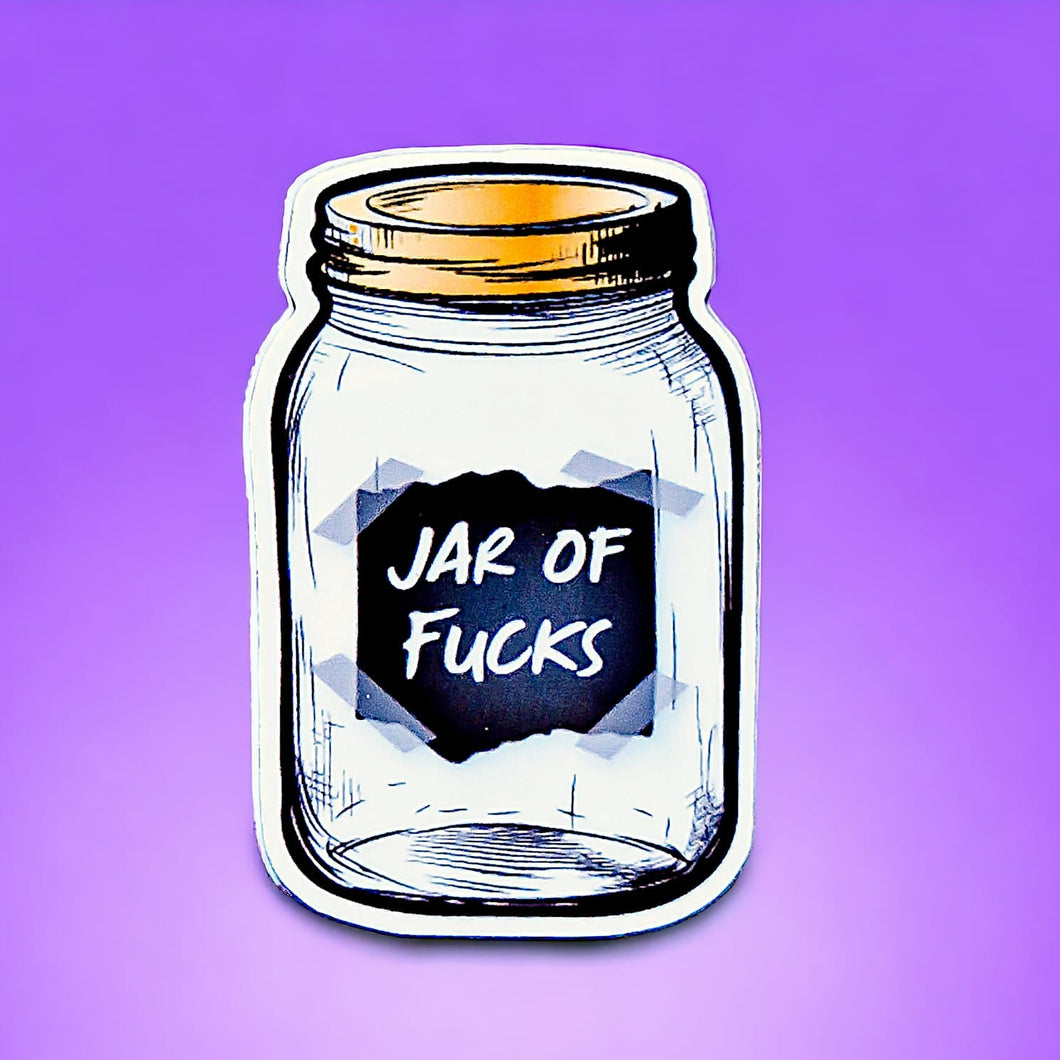 Sticker - Jar Of Fucks - The Crafty Little Fox