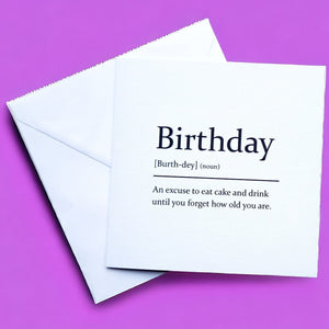 Sarcastic Dictionary Definition Card - Birthday - The Crafty Little Fox