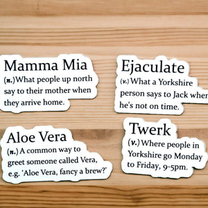 Dictionary Definition Sticker Pack - Set of 4 - Lots of sayings! - The Crafty Little Fox