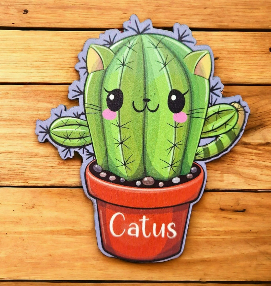 Sticker - Catus - Cat /Cactus Puns - The Crafty Little Fox