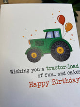 Load image into Gallery viewer, Tractor load of fun on your Birthday - Greetings Card - Dandelion Stationery
