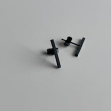 Load image into Gallery viewer, Silver Bar Studs - Oxidised - Sterling Silver - Gemma Fozzard
