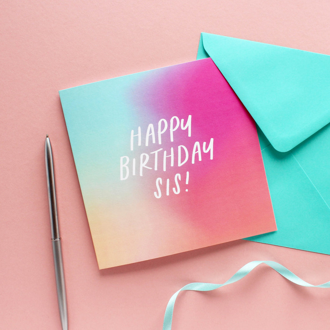 Happy birthday Sis - Greetings Card - Purple Tree Designs - Sister card