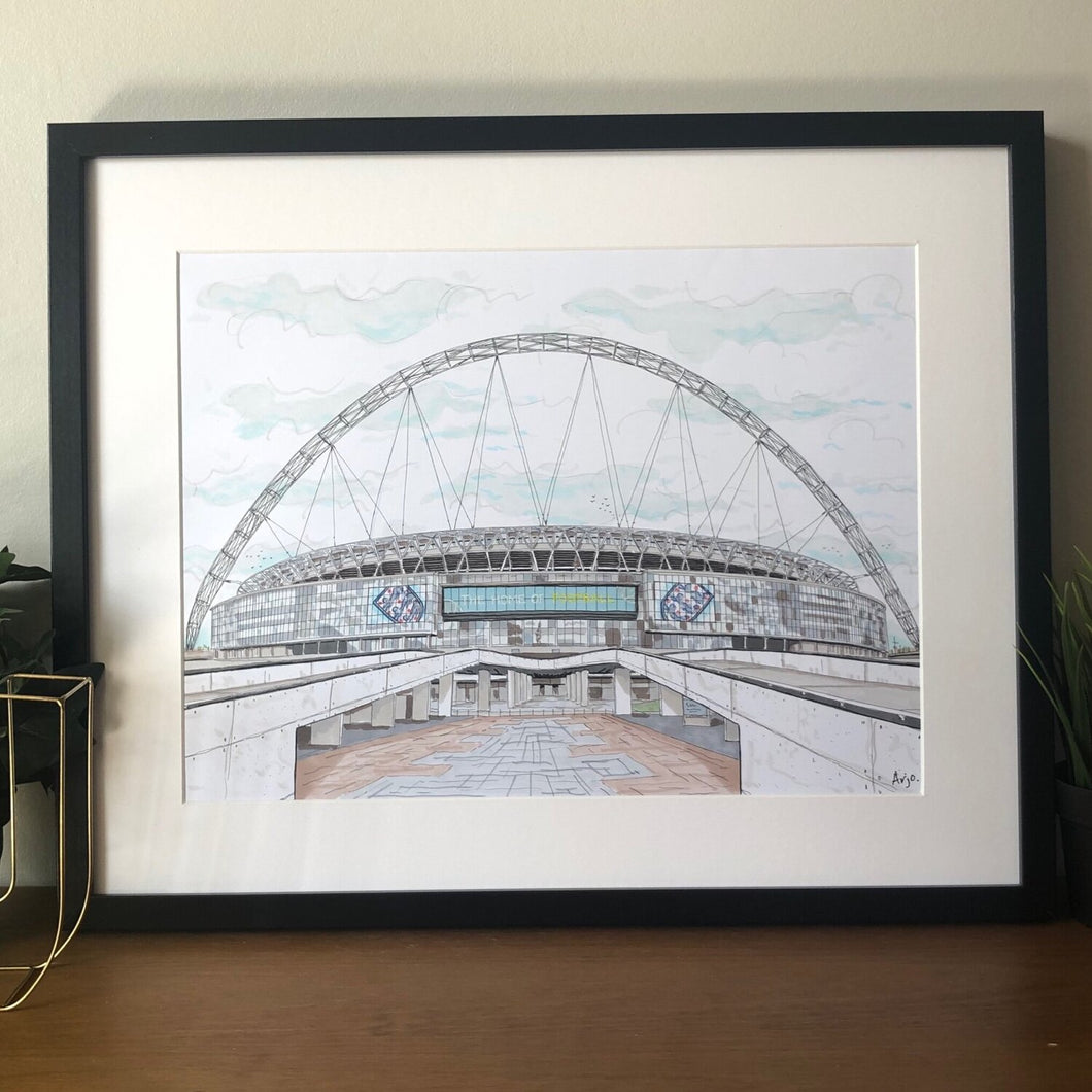 Wembley Stadium Print - A4 print - Art by Arjo