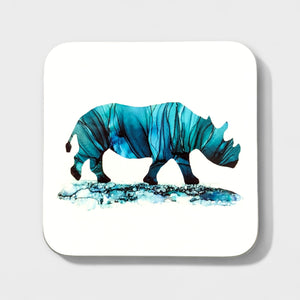 Coaster - Rhino - Nichol Stokes Designs - Alcohol Ink Artwork