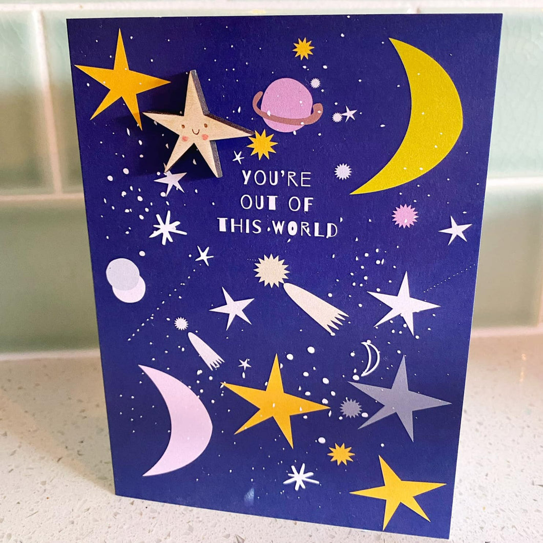 Greeting Card - You're Out Of This World  - Squirrelbandit
