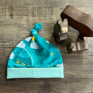 Knotted baby hat - 0-3 Month - Puddle Ducks - Three Bear Clothing