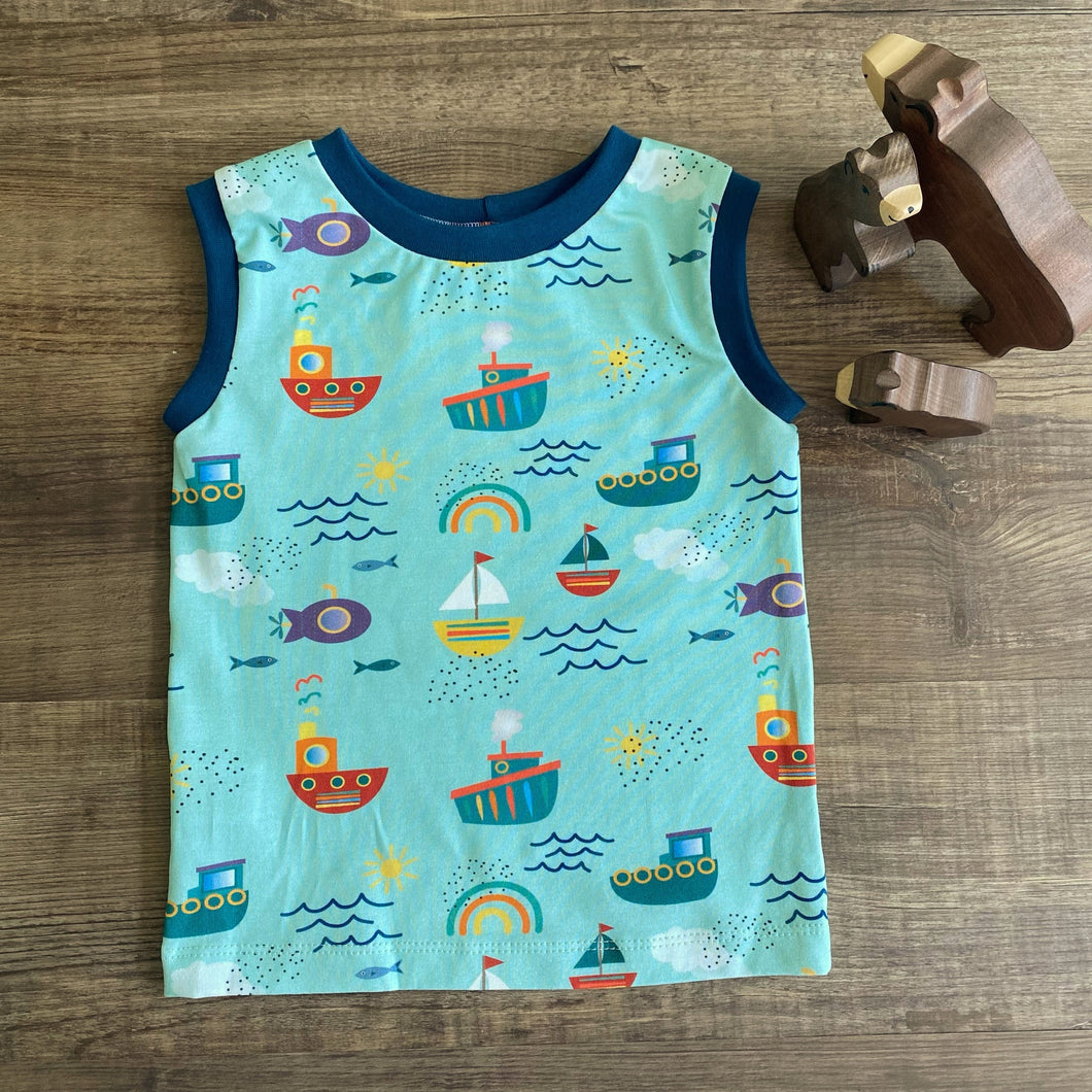 Childrens Vest - Boats - Three Bear Clothing