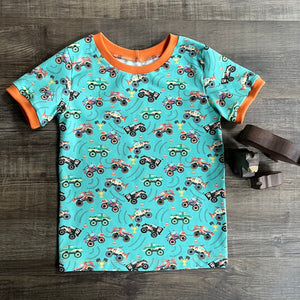 Short Sleeve Tee - Childrens T-Shirt - Monster Trucks - Three Bear Clothing