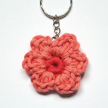 Load image into Gallery viewer, Crocheted Flower Keyring - Lots of Colours - Robins and Rainbows
