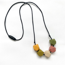 Load image into Gallery viewer, Teething Necklace - Autumn Spice - Geometric Bead Silicone Teething Jewellery - Mama Knows
