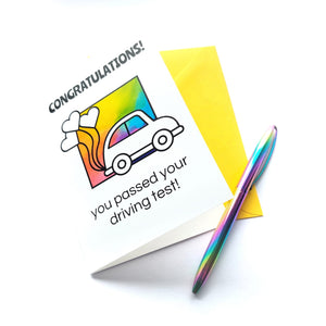 Congratulations greetings card - You Passed Your Driving Test - Life is Better in Colour