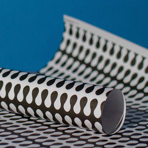 Trippy Monochrome Gift Wrap - Stylish Wrapping Paper - Studio Boketto