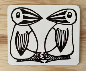 Placemat - Two Birds - Love Birds - Puffins - Mouse and Snail