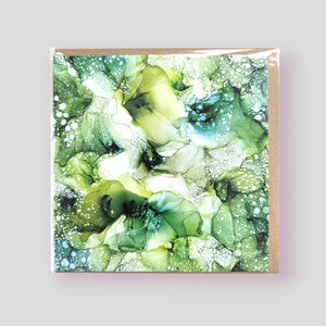 Greetings Card - Floral - Nichol Stokes Designs - Alcohol Ink Artwork