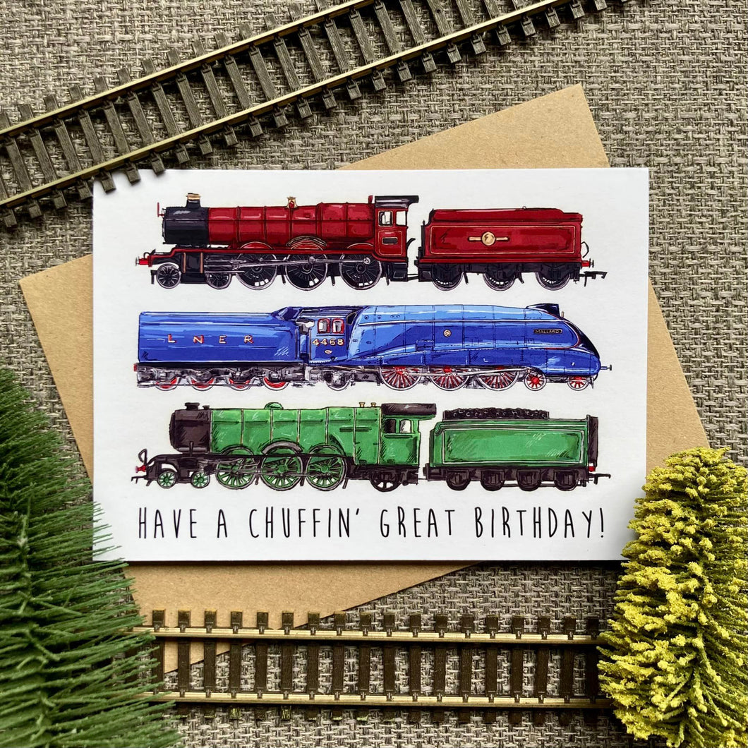 Birthday Card - Chuffin' Great Birthday Train Card - HD Designs