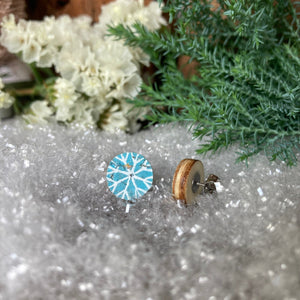 Snowflake Stud Earrings - Christmas Natural Cork Jewellery - Incorknito Designs