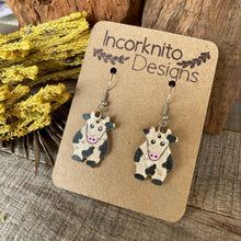 Load image into Gallery viewer, Cow Hook Earrings - Natural Cork Jewellery - Incorknito Designs
