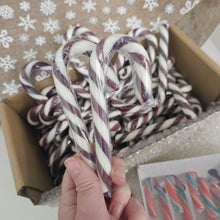 Load image into Gallery viewer, Sloe Gin flavoured Candy Cane - Alcoholic Candy Canes - Christmas Stocking Fillers - Holly&#39;s Lollies
