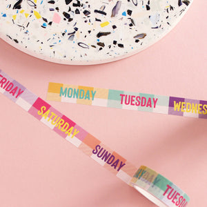 Days of the Week washi tape - Bullet Journal / scrapbooking tape - Purple Tree Designs