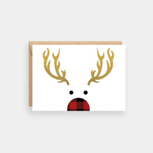 Load image into Gallery viewer, Rudolph Christmas Card - Christmas Card - Purple Tree Designs
