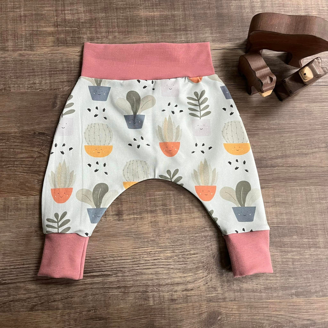 Harem Pants - Happy Little House Plants - Three Bear Clothing