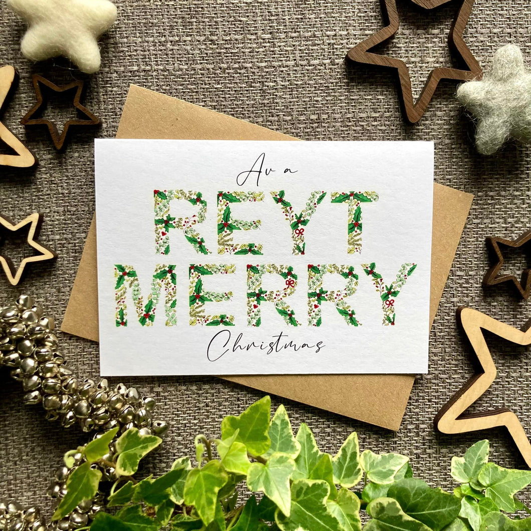 Reyt Merry Christmas - Yorkshire Greetings Card - HD Designs