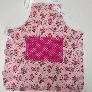 Childrens Apron - Kids Pinny - Pink Magenta - Made by Marianne Gifts