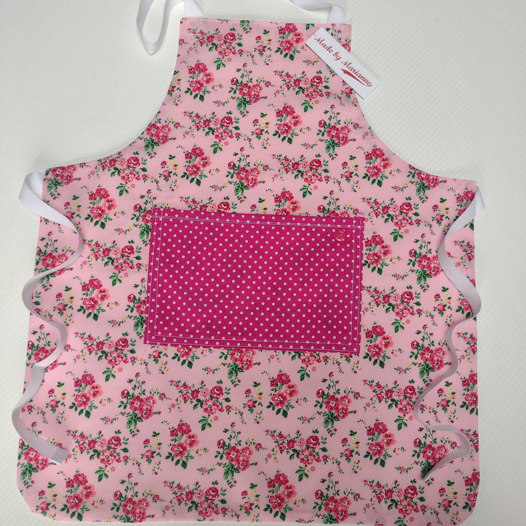 Childrens Apron - Kids Pinny - Pink Magenta - Made by Marianne Gifts