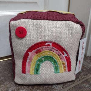 Fabric Doorstop - Door Stopper - Rainbow - Made by Marianne Gifts