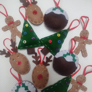 Christmas Decoration - Felt Christmas Pudding - Made by Marianne Gifts