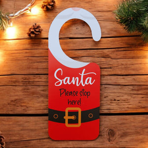 Santa Wooden Door Hanger - The Crafty Little Fox - Christmas Gift Idea