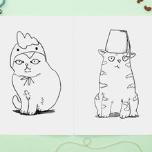 Load image into Gallery viewer, Cats in Hats Colouring Book - Jo Clark Design - Cat Lovers
