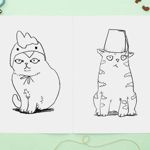 Cats in Hats Colouring Book - Jo Clark Design - Cat Lovers