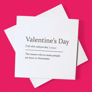 Sarcastic Dictionary Definition Card - Valentine's Day - The Crafty Little Fox
