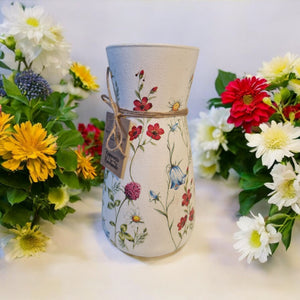 Decoupaged Vase - Wildflowers - Wonderwall Art - COLLECTION ONLY