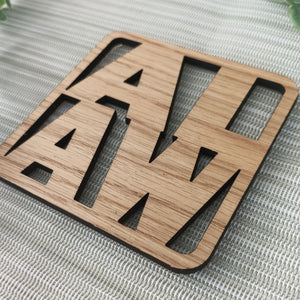 Wooden Laser Cut Coaster - ALAW - All Leeds Aren't We - Leeds United - Fred & Bo