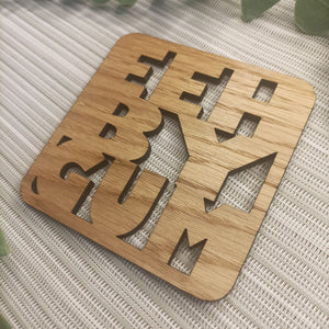 Wooden Laser Cut Coaster -  Eeh By Gum - Yorkshire Sayings - Fred & Bo
