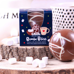 Milk Hot Chocolate Bomb with Marshmallows - GNAW Chocolate