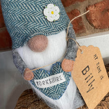 Load image into Gallery viewer, Yorkshire Gnome - Blue Tweed - Quirky Threads Art
