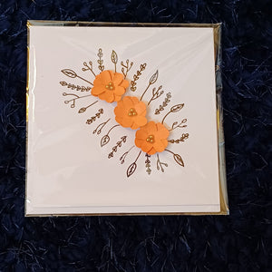 Greetings Card - Hand Rolled Paper Flower Bouquet - Flowers by Laurzy