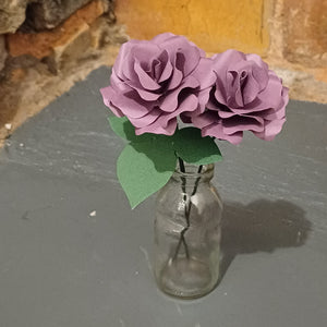 Paper Rose - Hand Rolled Paper Rose - Purple - Flowers by Laurzy