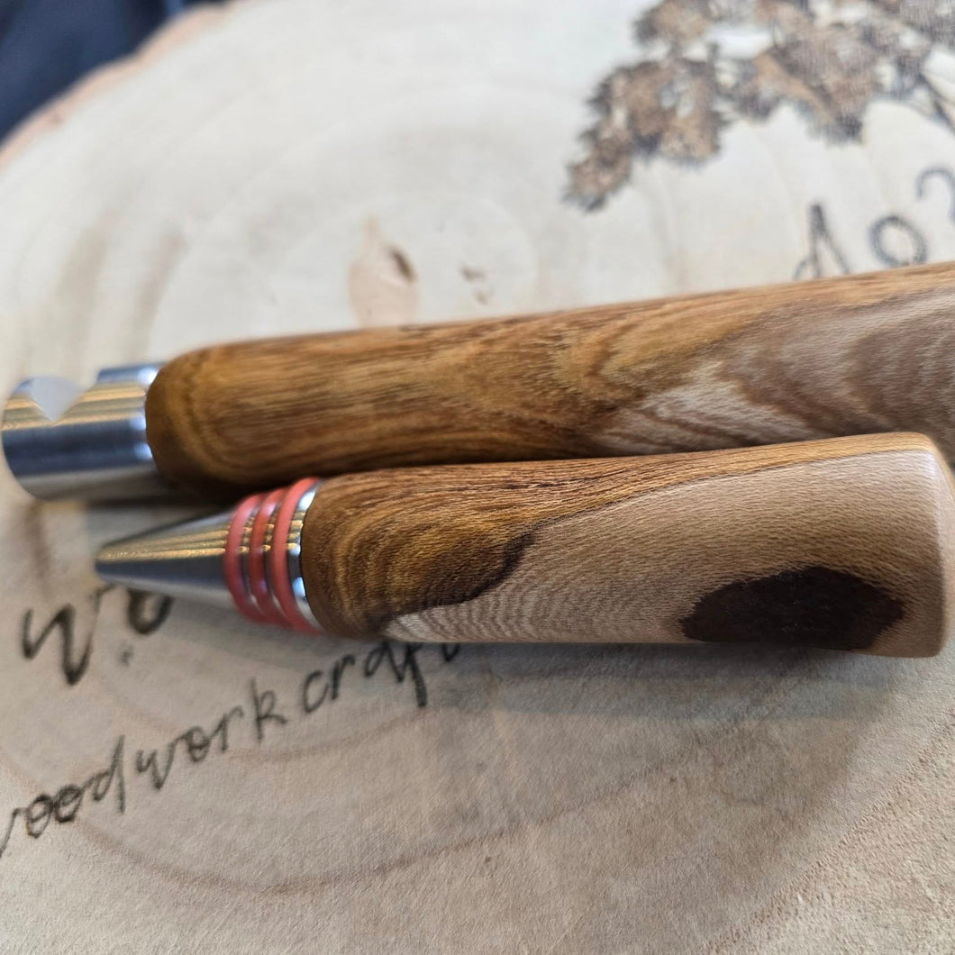 Bottle Opener and Stopper Set - Laburnum - Wood Turned Bottle Opener/Stopper - What Wood Claire Do?
