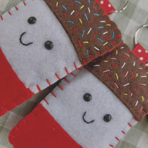 Felt Fab Ice Lolly Key Ring - Fab Dad - Quirky Threads Art