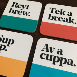 Coaster Set - Yorkshire Sayings - Set of 4 - JAM Artworks