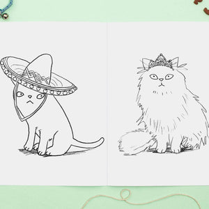 Cats in Hats Colouring Book - Jo Clark Design - Cat Lovers