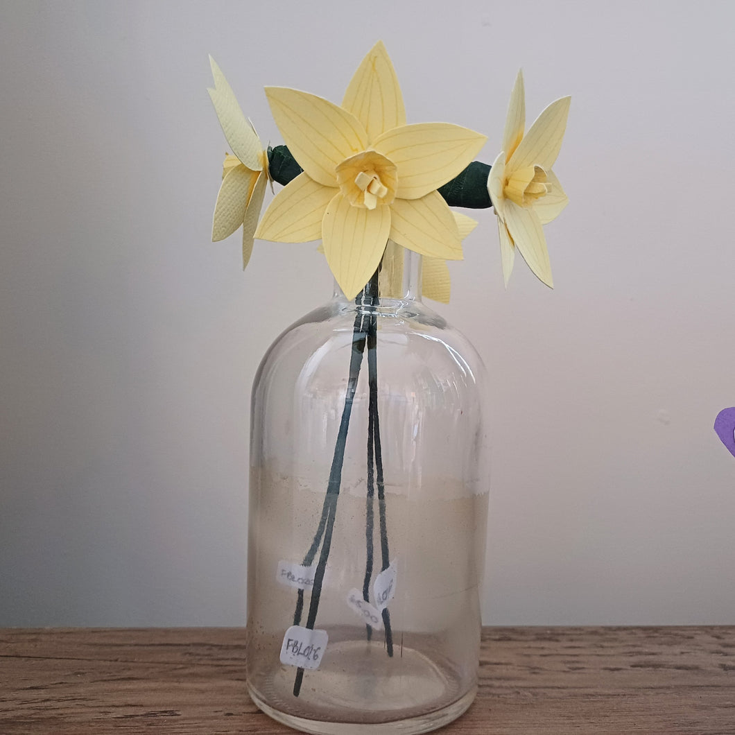 Single Stem Daffodil - Hand Cut And Crafted Daffodil - Flowers by Laurzy