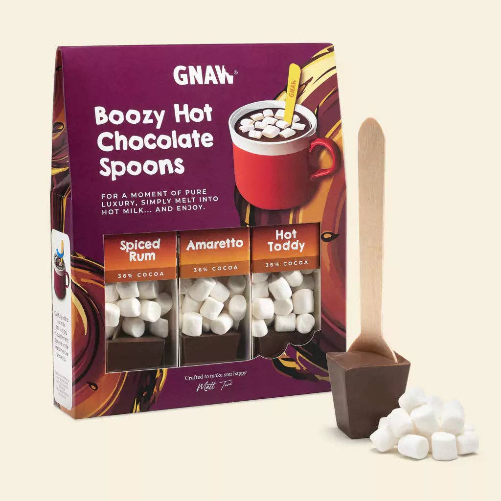 Boozy Hot Chocolate Spoon Gift Set - 3 Boozy Spoons - GNAW Chocolate