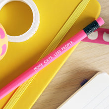 Load image into Gallery viewer, Pencil - More Cats, Less People - Cat Lovers - Purple Tree Designs
