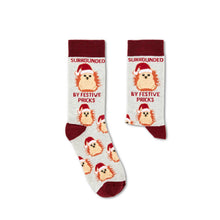Load image into Gallery viewer, Unisex Surrounded By Festive Pricks Socks - Christmas Socks - Urban Eccentric

